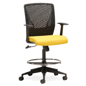 S-126-F-SK-Black & Yellow Stool Chair
