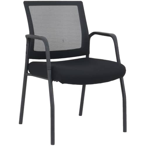 mi1500 Black Stacking Chair - Cubicle Designs