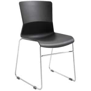 si1108 Black Plastic Stacking Chair