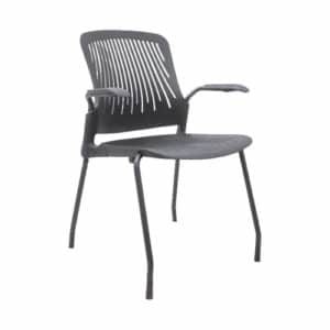 si1200 Black Plastic Stacking Chair